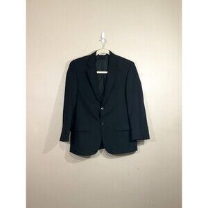 Pronto Uomo Canada Mens Worsted Wool Comfort Stretch Two Button Blazer 38S Black